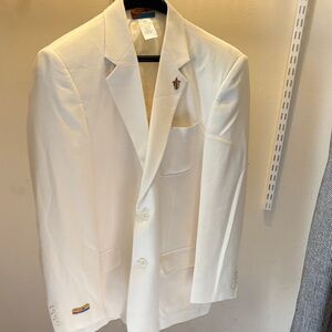 Classic White Men's Blazer